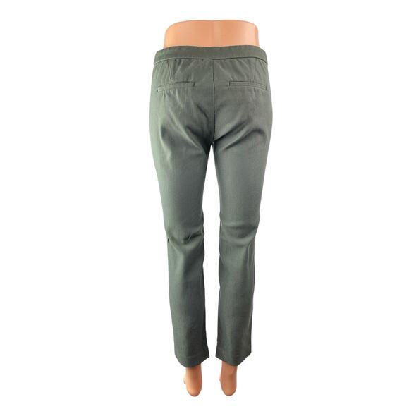 J.Crew Ryder Women's Green Mid Rise Flared Bootcut Chino Trouser Pants Size 2P - Picture 2 of 4